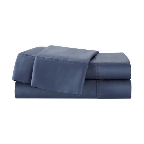 T400 Solid Cotton Sateen Sheet Set Size King