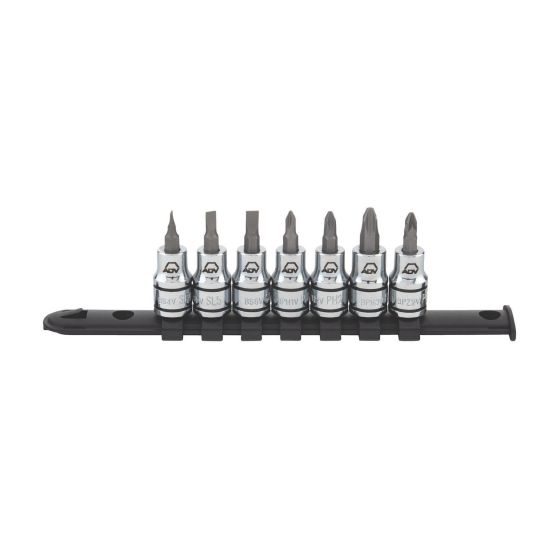 7Pc Phil&Slotted Skt Bit Set