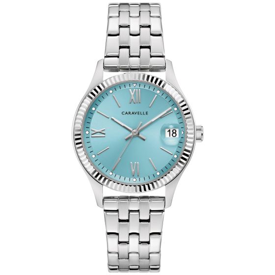 Ladies' Classic Stainless Steel Bracelet watch, Light Blue dial