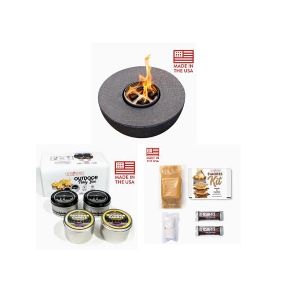 City Bonfire Concrete Firepit Deluxe Bundle