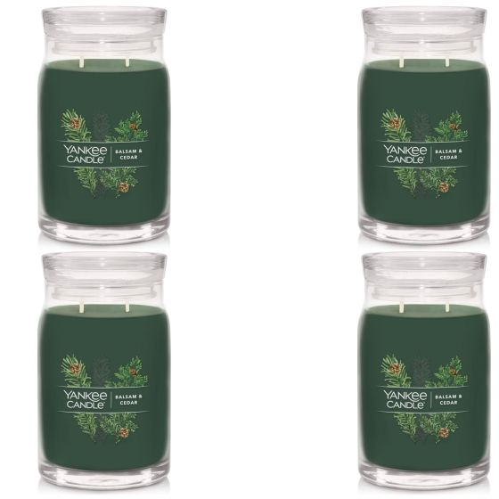 Signature Large Jar Candle - Balsam & Cedar (set of 4)