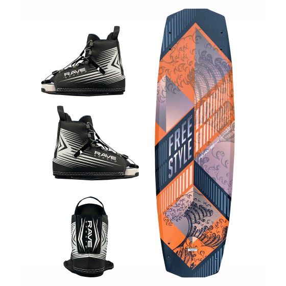 RAVE Sports - Freestyle Wakeboard, Orange w/Bindings Package