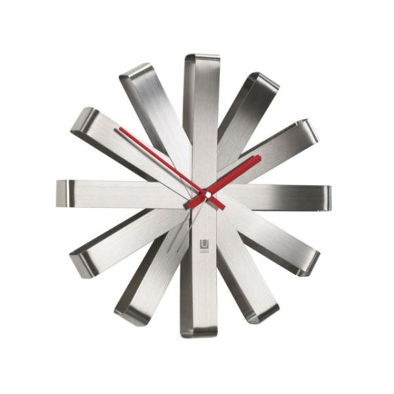 Ribbon Wall Clock 12in Steel