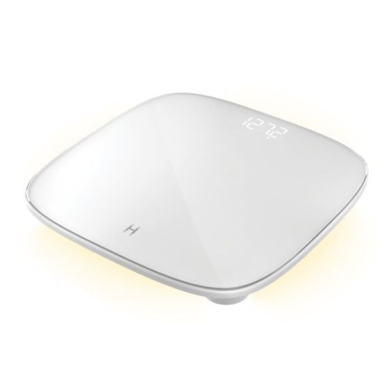 Glo Essential Digital Body Weight Scale w/ Perimeter Lighting White