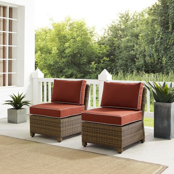 Bradenton 2Pc Outdoor Wicker Chair Set