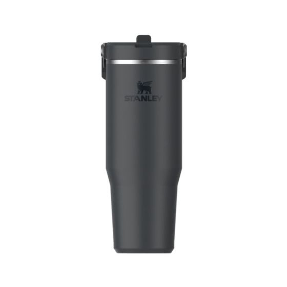 The IceFlow Flip Straw Tumbler 30oz - Black
