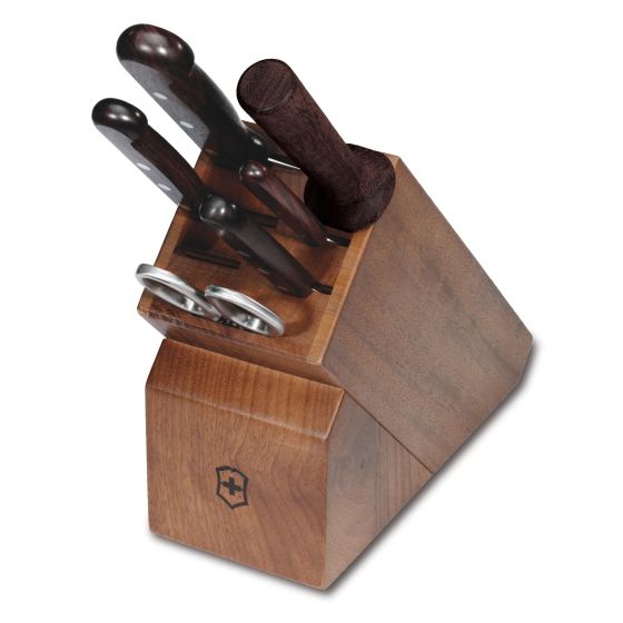 Cutlery Block Set, 7-Piece Block Set, Wood