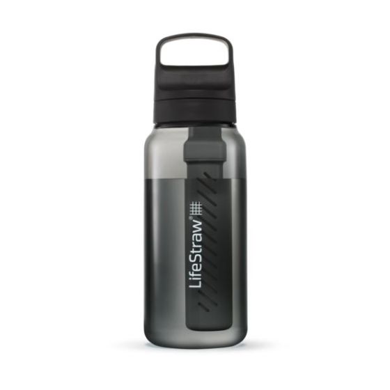 LifeStraw Go 1L Water Filter Bottle w/ Tritan Renew Nordic Noir
