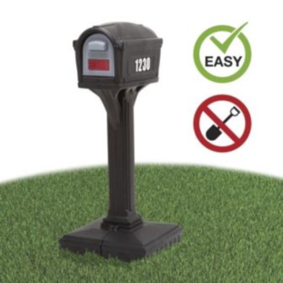 Dig Free Easy Up Classic Mailbox  (Black / Black)