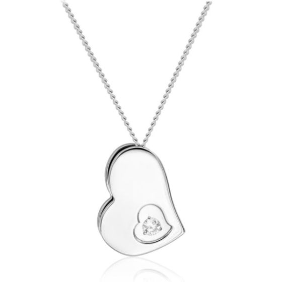 Double Hart CZ Pendant