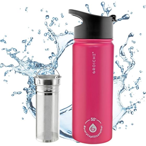 Chicago Steel 16oz Infuser Tumbler - Fuchsia Pink