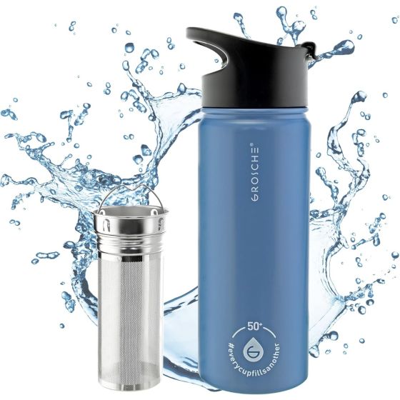 Chicago Steel 16oz Infuser Tumbler - Slate Blue