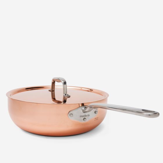 5.2 Qt Copper Saucier w/Lid