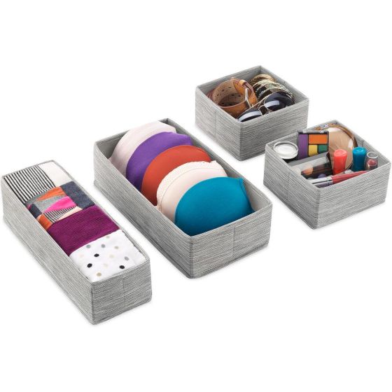 Set of 4 Fabric Drawer Organizers