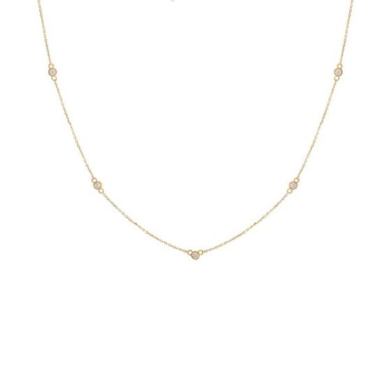 Diamond By the Yard Necklace 14K Size 17