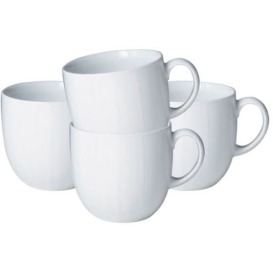 Denby White Set of 4 Small Mugs