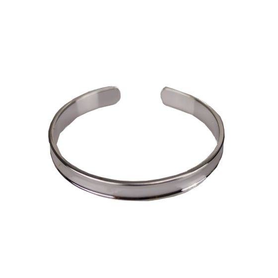 7mm Sterling Silver Plated Bangle Bracelet