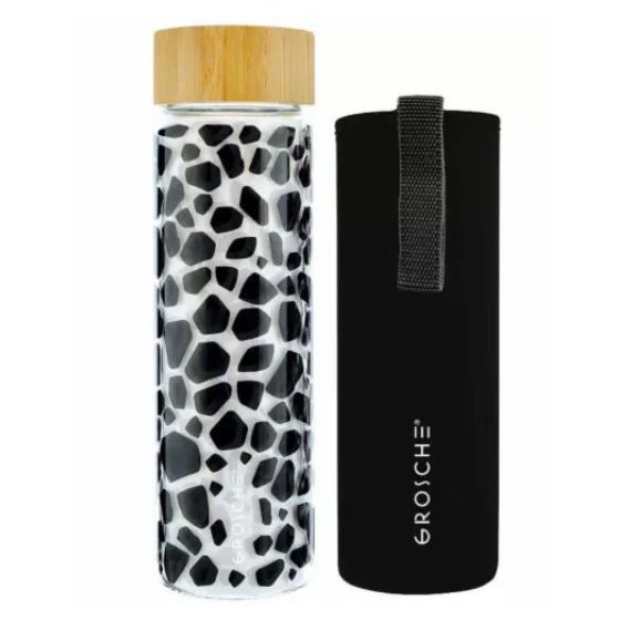 Venice Glass Water Bottle - Giraffe - 650ml 22 fl oz