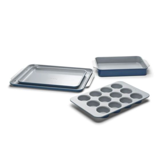 Non-Toxic Nonstick Ceramic Half Bakeware Set Navy