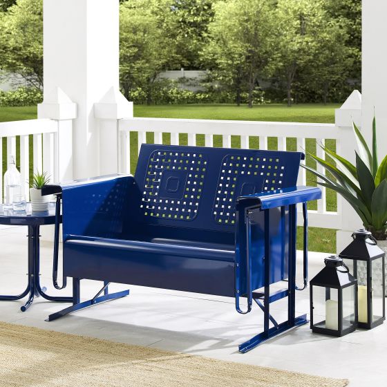 Bates Outdoor Metal Loveseat Glider