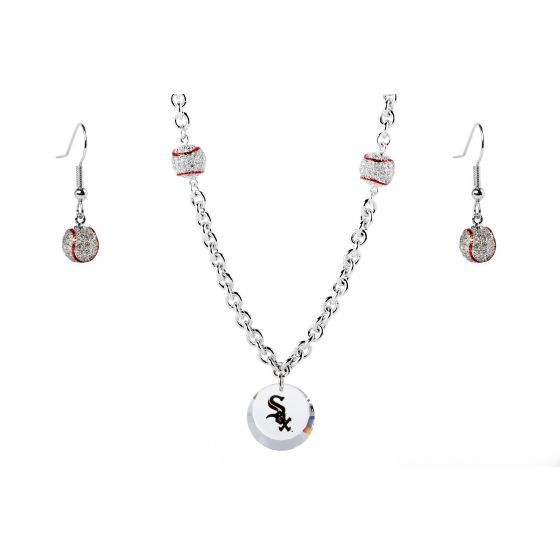Baseball Set White Sox Necklace Exclusiv