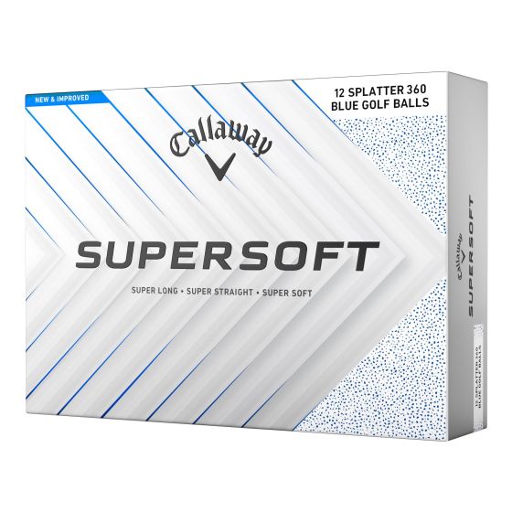 Supersoft Splatter 360 Golf Balls - Blue Splatter