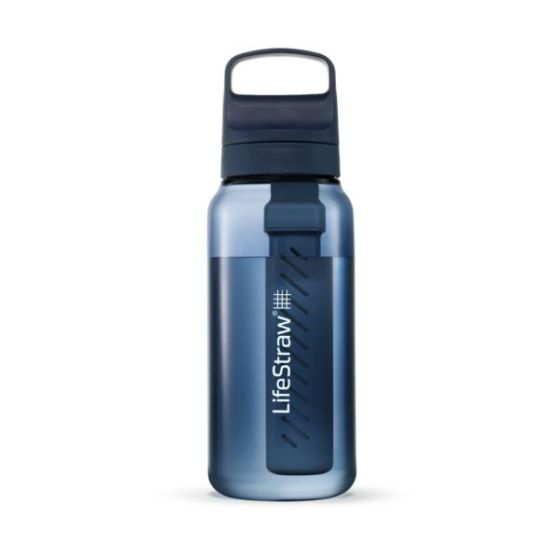 LifeStraw Go 1L Water Filter Bottle w/ Tritan Renew Aegean Sea