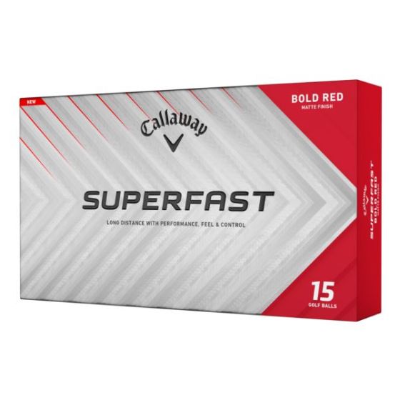 Superfast 15-Pack Golf Balls - Bold Red