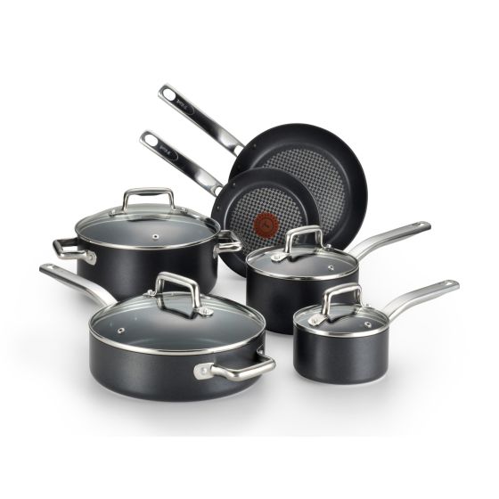 ProGrade 10pc Nonstick Aluminum Cookware Set Black