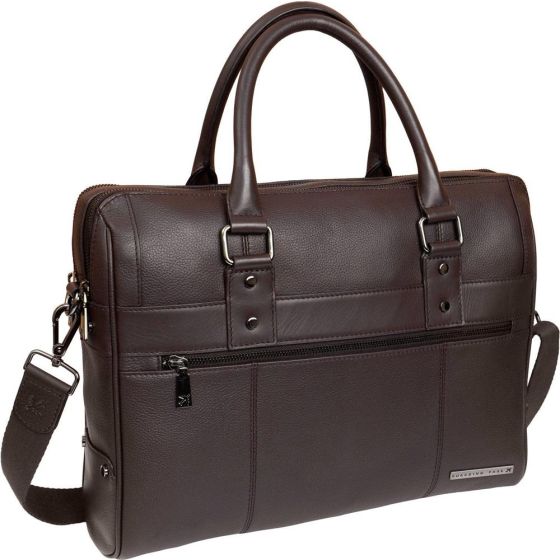 The Gotham Pebble Grain Briefcase Size 18