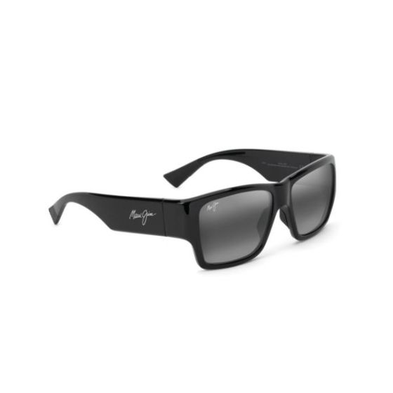 Ka'olu Polarized Sunglasses Shiny Black Frame Neutral Gray Lens