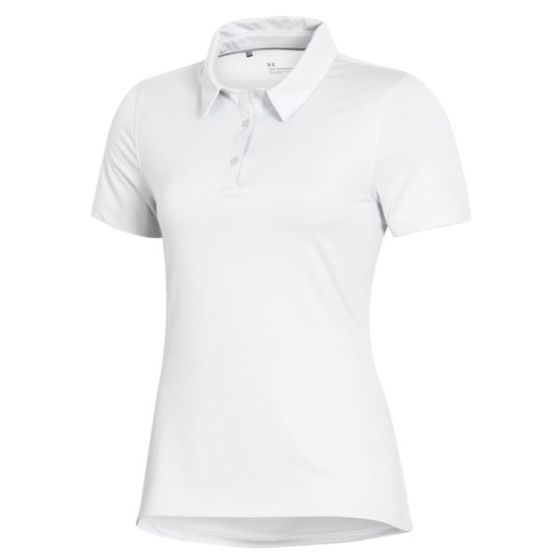 Under Armour T2 Green Women's Golf Polo - White-R/S