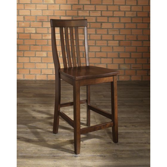 Schoolhouse Bar Stool (Mahogany) w/ 24