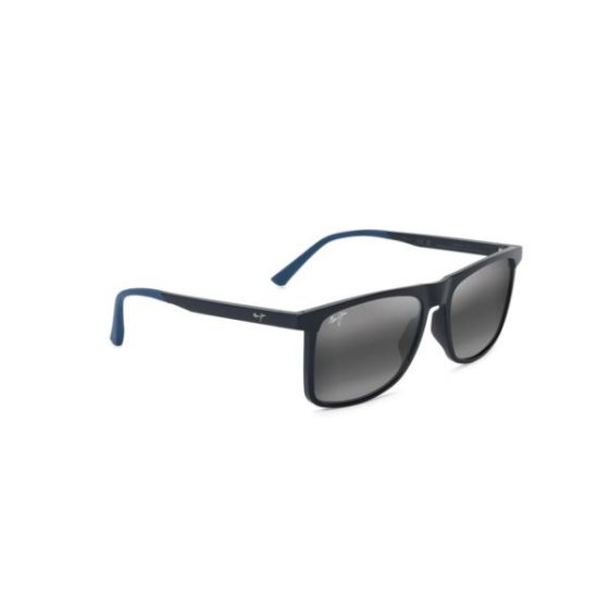 Makamae Polarized Sunglasses Matte Blue Frame Neutral Gray Lens