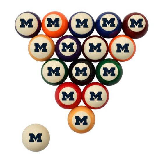 University Of Michigan Retro Billiard Ball Sets
