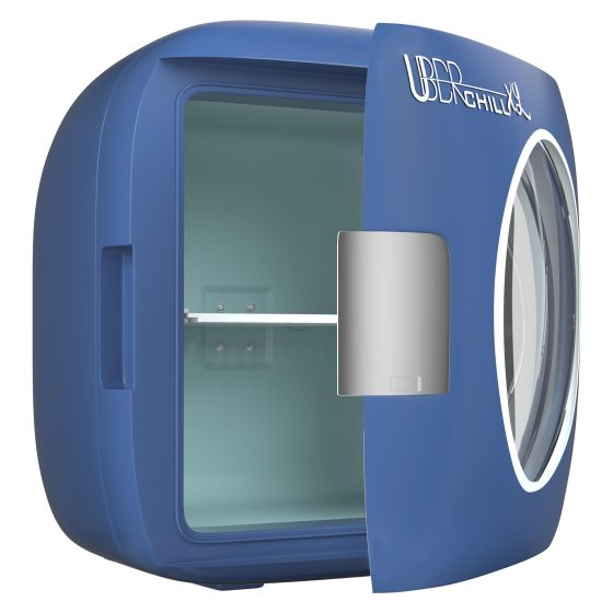 Uber Chill XL 12 Can Mini Fridge Blue