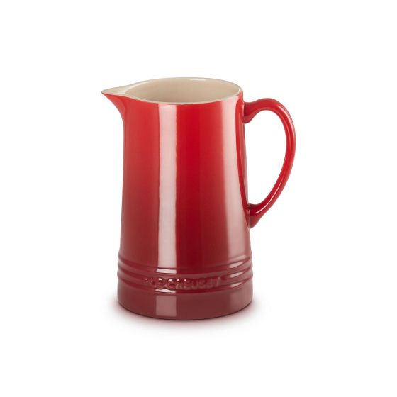 1.6qt Signature Stoneware Pitcher Cerise