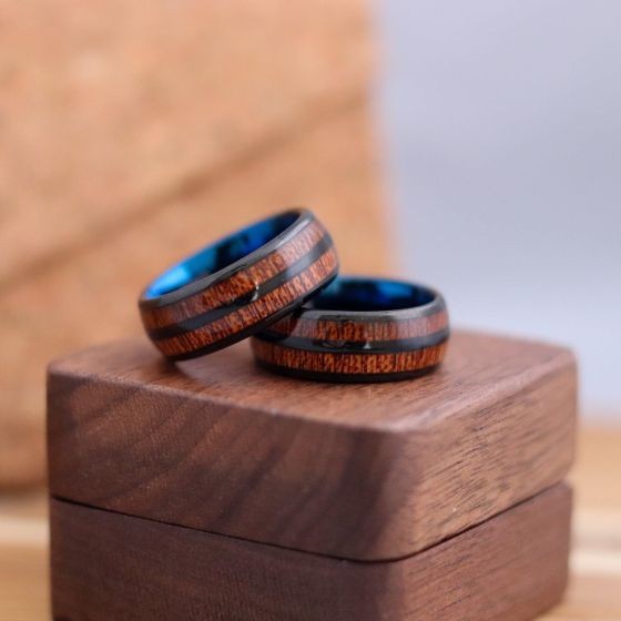 Old Fashioned - Tungsten & Redwood Ring Size 13