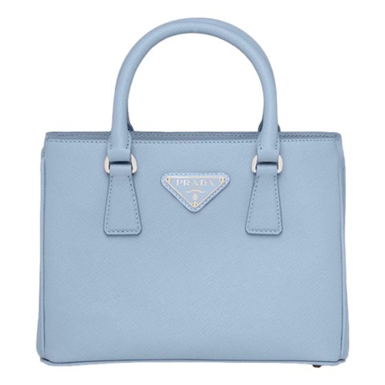 Prada Galleria Mini Saffiano Crossbody Handbag Celeste Blue