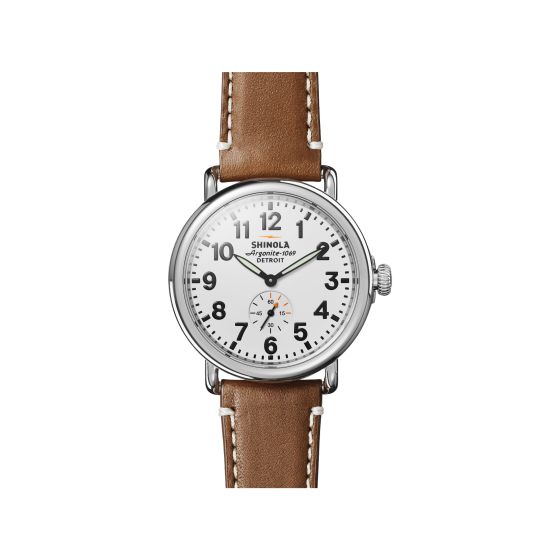 The Runwell Leather Strap Watch - 41mm, Tan
