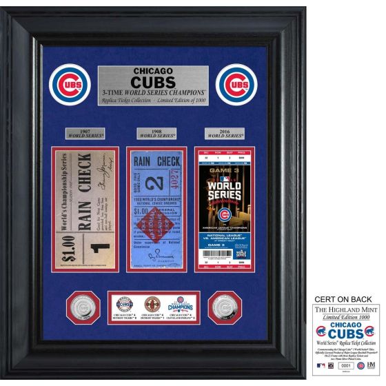 Chicago Cubs World Series Deluxe Silver Coin & Ticket Collection