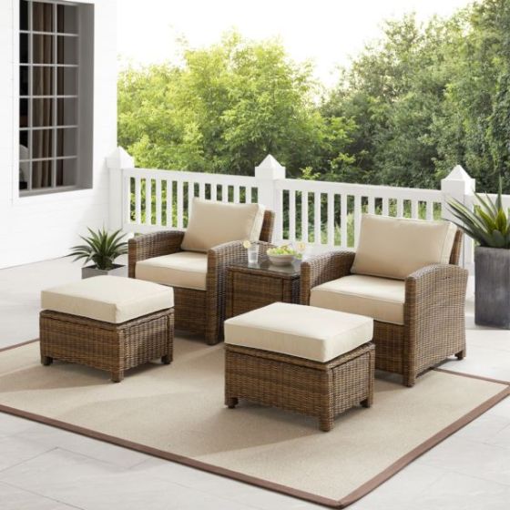 Bradenton 5Pc Wicker Outdoor Chair Set