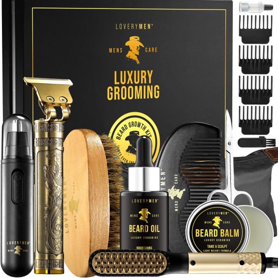 LOVERYMen Beard Grooming Kit Size 15 Pieces