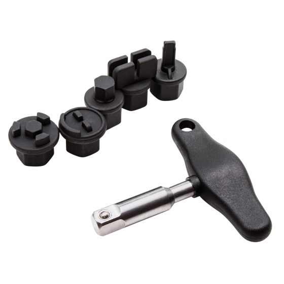 6pc Oil Drain Plug Wrench Kit - Plastic Drain Plugs & Bolts