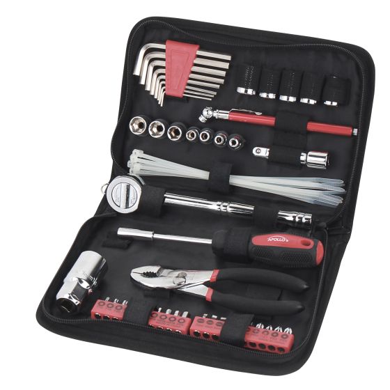 56 Pc Auto Tool Set In Zipper Case-Metric