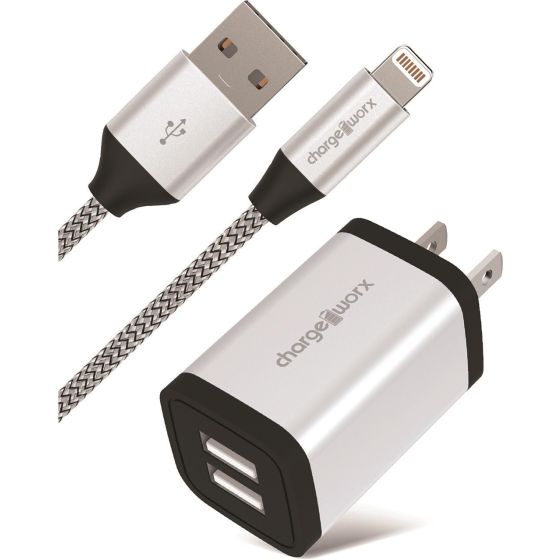 Lightening Cable w/ Dual USB Charger