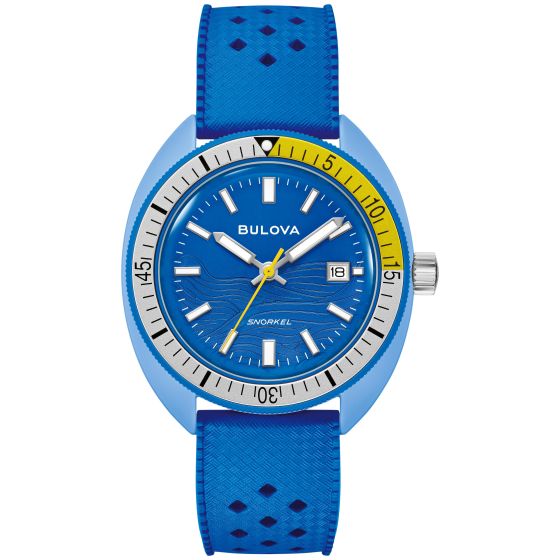 Men's Snorkel HNBR Rubber watch, Blue dial