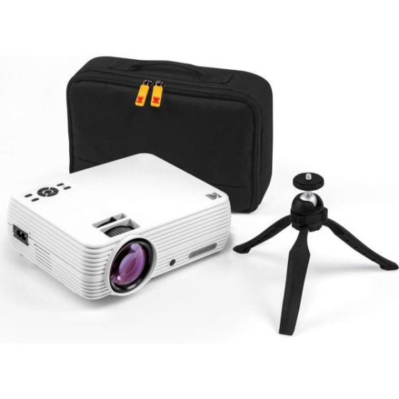 Kodak Flik X7 Home Projector, 1080p Support, Portable 4.0 LED Projector with Tripod & Case