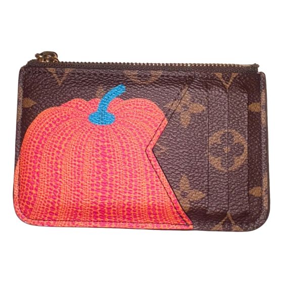 Louis Vuitton x YK Monogram Kusama Pumpkin Zipped Romy Card Holder
