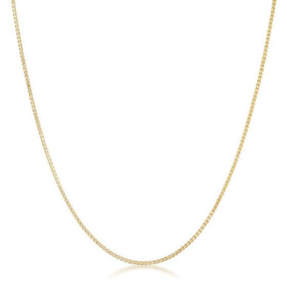 1 mm 18k Gold Plated Rolo Chain
